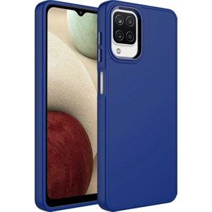 Samsung Galaxy A22 Kılıf Metal Kamera Koruma Çerçeveli Mat Luna Silikon