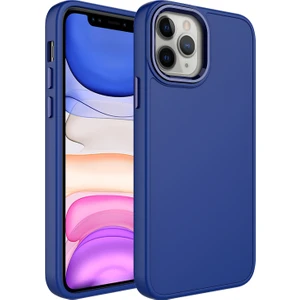 Apple Iphone 13 Pro Max Kılıf Metal Kamera Koruma Çerçeveli Mat Luna Silikon