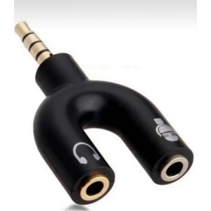 Kulaklık Mikrofon Ayırıcı Çoklayıcı 3.5mm Splitter Switch Stereo Dönüştürücü