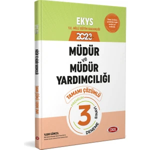 Data Yayınları 2023 MEB EKYS Müdür ve Müdür Yardımcılığı Tamamı Çözümlü 3 Deneme Sınavı
