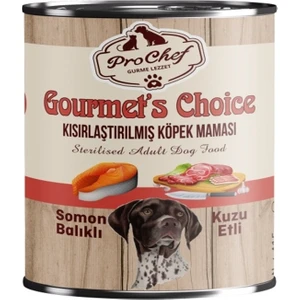 20 Adet Gourmet's Choice Kısırlaştırılmış Köpek Maması | 415 gr Somon & Kuzu Etli Konserve Yaş Mama
