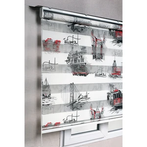 Bizden Perde Brillant Istanbul Desenli Zebra Stor Güneşlik Perdeler