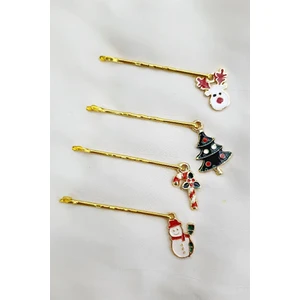 Petek Aksesuar 4 Adet Yılbaşı Temalı Tel Toka Seti