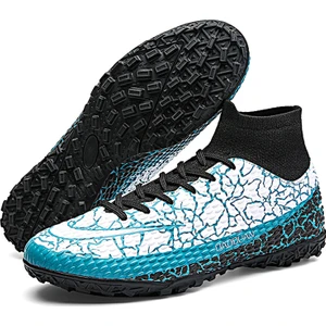 Fg/tf Futbol Ayakkabıları Kaymaz Başak Krampon Genç Çocuklar Yüksek Ayak Bileği Kramponları Çim Futbol Sneakers (Yurt Dışından)