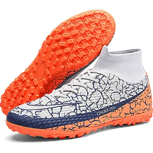 Fg/tf Futbol Ayakkabıları Kaymaz Başak Krampon Genç Çocuklar Yüksek Ayak Bileği Kramponları Çim Futbol Sneakers (Yurt Dışından)