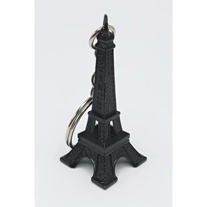 Dünyadan Hediyeler Paris Eyfel Kulesi 3D Metal Anahtarlık Siyah