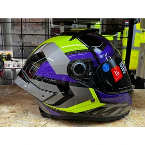 Mt Helmets Kask mt Thunder 4 Sv Valıant B2 Parlak Gri Mor Sarı