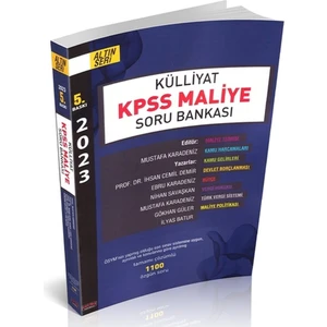 Külliyat KPSS Maliye Soru Bankası Savaş Yayınları 2023