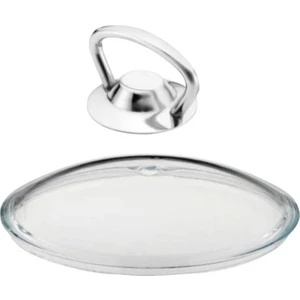 Granit ve Çelik 22 cm  Cam Kapak ve Metal Kulpla Beraber