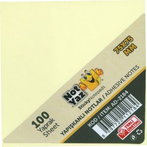 Not Yaz Yapışkanlı Notlar 75x75 100 Yaprak AD-2184