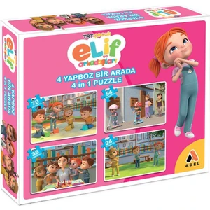 Puzzle Yapboz Elif ve Arkadaşları 4 Yapboz 4 In 1 3+ Yaş