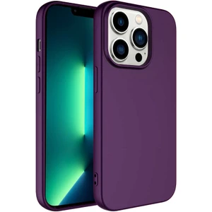 Apple iPhone 14 Pro Max Kılıf Mara Lansman Silikon Mat Soft Mor
