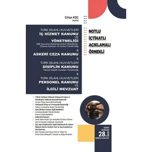 Türk Silahlı Kuvvetleri Iç Hizmet Kanunu ve Yönetmeliği Cihan Koç 2023