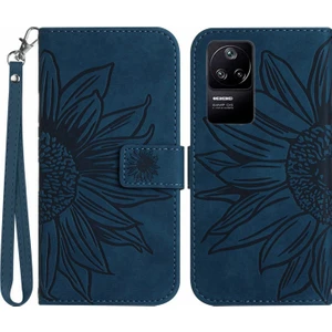 Lr Joyful Xiaomi İçin Poco F4 5G / Redmi K40S 5G HT04 Baskılı Ayçiçeği Stand Cüzdan Telefon Kılıfı Cilt Touch Pu Deri Anti Drop Kapak Kayış (Yurt Dışından)