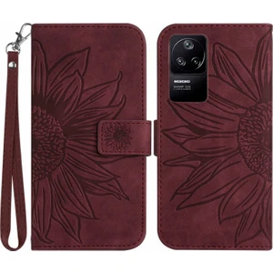Lr Joyful Xiaomi İçin Poco F4 5G / Redmi K40S 5G HT04 Baskılı Ayçiçeği Stand Cüzdan Telefon Kılıfı Cilt Touch Pu Deri Anti Drop Kapak Kayış (Yurt Dışından)