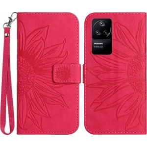 Lr Joyful Xiaomi İçin Poco F4 5G / Redmi K40S 5G HT04 Baskılı Ayçiçeği Stand Cüzdan Telefon Kılıfı Cilt Touch Pu Deri Anti Drop Kapak Kayış (Yurt Dışından)