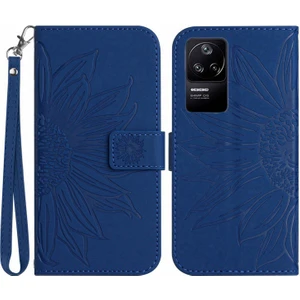 Lr Joyful Xiaomi İçin Poco F4 5G / Redmi K40S 5G HT04 Baskılı Ayçiçeği Stand Cüzdan Telefon Kılıfı Cilt Touch Pu Deri Anti Drop Kapak Kayış (Yurt Dışından)