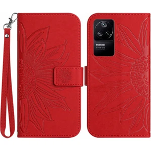 Lr Joyful Xiaomi İçin Poco F4 5G / Redmi K40S 5G HT04 Baskılı Ayçiçeği Stand Cüzdan Telefon Kılıfı Cilt Touch Pu Deri Anti Drop Kapak Kayış (Yurt Dışından)