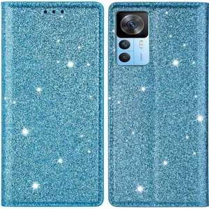 Lr Joyful Xiaomi 12T 5G / 12T Pro 5G / Redmi K50 Ultra 5G Kart Tutucu Tasarım İnce Stand Telefon Kapağı Glitter Pu Deri Cep Telefon Kılıfı Manyetik Otomatik Absorbed Kapanış (Yurt Dışından)