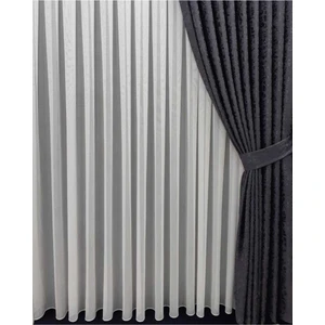 Keten Titi Ince Yağmur Desenli1-2 Seyrek Pileli 325 x 250  cm Tül Perde