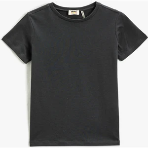 Basic Kısa Kollu Tişört Bisiklet Yaka Pamuklu