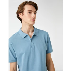 Basic Tişört Polo Yaka Düğmeli