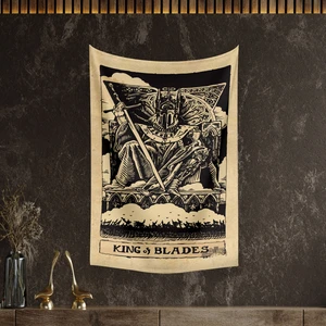Tarot Kartı King Of Blades Duvar Örtüsü Halısı