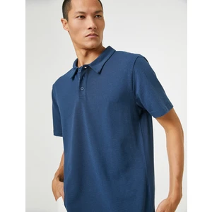 Basic Tişört Polo Yaka Düğmeli
