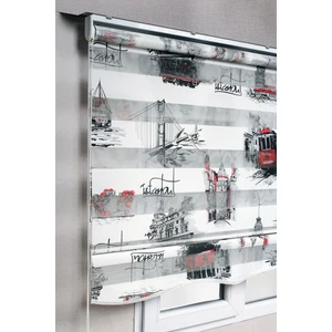 Bizden Perde Brillant Etekli Istanbul Desenli Zebra Stor Güneşlik Perdeler