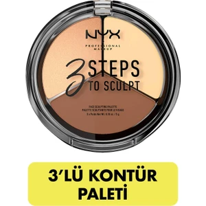Nyx Professional Makeup 3'lü Kontür Paleti - 3 Steps To Sculpt Light 800897098339