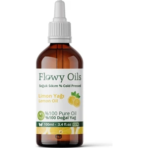 Flowy Oils Limon Yağı %100 Doğal Bitkisel Uçucu Yağ Lemon Oil 100 ml