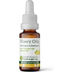 Flowy Oils Limon Kabuğu Yağı %100 Doğal Bitkisel Uçucu Yağ Lemon Peel Oil 10 ml