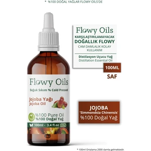 Flowy Oils Jojoba Yağı %100 Doğal Bitkisel Sabit Yağ Jojoba Oil 100 ml