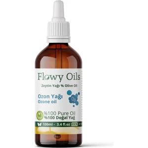 Flowy Oils Doğal Ozon Yağı %100 Saf Zeytinyağlı Ozon Bakım Yağı Olive Ozone Oil 100 ml