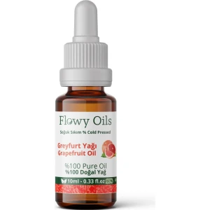 Flowy Oils Greyfurt Yağı %100 Doğal Bitkisel Uçucu Yağ Grapefruit Oil 10 ml