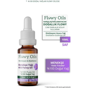Flowy Oils Menekşe Yağı %100 Doğal Bitkisel Uçucu Yağ Wild Pansy Oil 10 ml