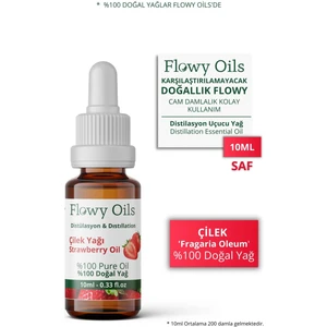 Flowy Oils Çilek Yağı %100 Doğal Bitkisel Uçucu Yağ Strawberry Oil 10 ml