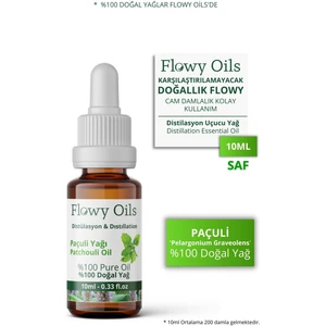 Flowy Oils Paçuli Yağı %100 Doğal Bitkisel Uçucu Yağ 10 ml