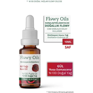 Flowy Oils Gül Yağı %100 Doğal Bitkisel Uçucu Yağ Rose Oil 10 ml