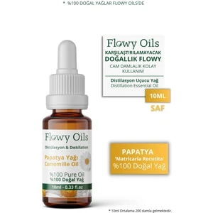 Flowy Oils Papatya Yağı %100 Doğal Bitkisel Uçucu Yağ Camomille Oil 10 ml