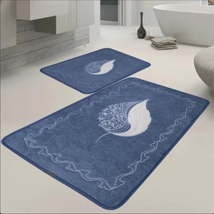Yaprak Desen 2'li Banyo Paspas Takımı