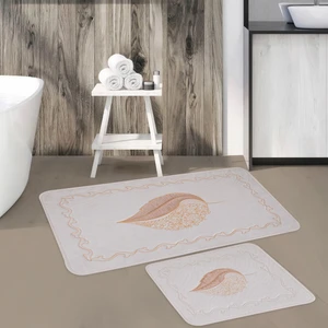 Yaprak Desen 2'li Banyo Paspas Takımı