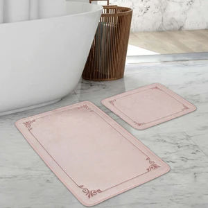 Zarif Desen 2'li Banyo Paspas Takımı
