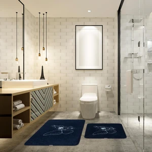 Kelebek Desen 2li Banyo Paspas Takımı