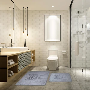 Gizli Yüz 2li Banyo Paspas Takımı
