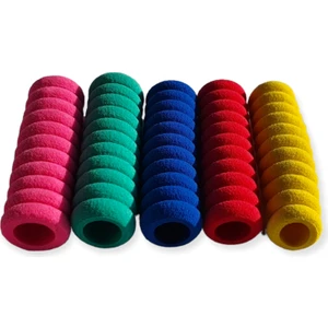 Renkli Eva Grip Kaymaz Kurşun Kalem Tutacağı 5'li Paket (Karışık Renkler)