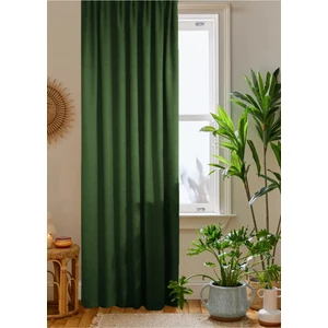 Home Color Home Yeşil Petek Kadife Dokulu Fon Perde Düz Dikişli Ekstrafor Büzgü 1.sınıf Kalite