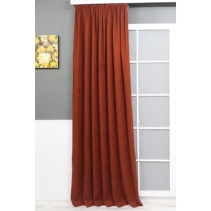 Home Color Home Kiremit Düz Dikişli Ekstrafor Büzgü Petek Kadife Dokulu Fon Perde 150X270