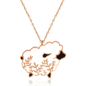 İndigo Takı Mineli Kuzu Rose Gümüş Kolye