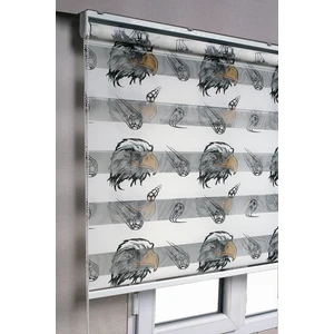 Bizden Perde Beşiktaş Taraftar Kartal Desenli Genç Odası Zebra Stor Güneşlik Perdeler